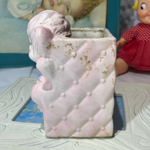 ⚡️5/$25- Vintage Rubens Nursery Teddy 🍼👶Planter - Picture 4 of 11